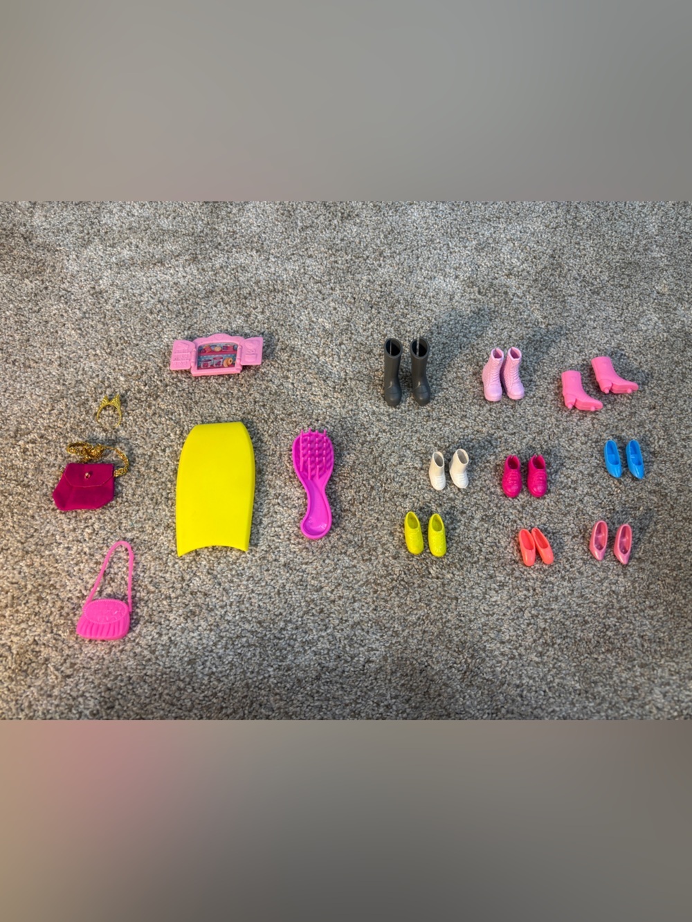 Mixed Barbie Doll Accessories Lot Shoes Brush